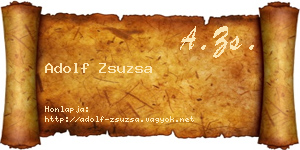 Adolf Zsuzsa névjegykártya