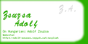 zsuzsa adolf business card